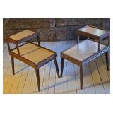 Mid century modern two tiered matching side