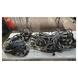 Large pile of welding leads