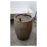 Galvanized oil barrel
