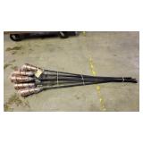 (7) Tiki metal cone torches