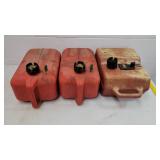 (3) plastic boat gas tanks