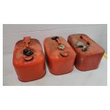 (3) metal boat gas tanks
