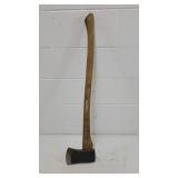Axe with wooden handle