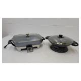 Rival electric wok and Oster electric frying pan