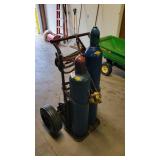 Acetylene torch set with cart