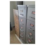 All steel 5 drawer file cabinet
