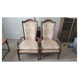 2 vintage upholstered chairs
