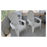 2 poly Adirondack chairs