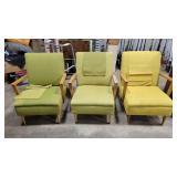 (3) vintage armchairs