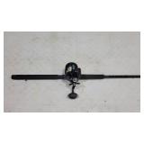 Creekside downrigger pole with Shakespeare reel