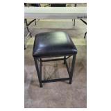 Leather topped stool