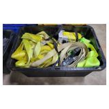 Large tote of ratchet straps