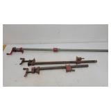 (3) pipe clamps