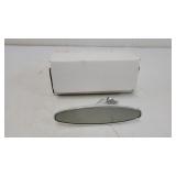 Polished oval rear view mirror