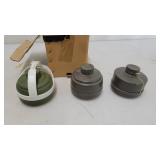 (3) gas mask canisters