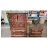 Matching nightstand and armoire