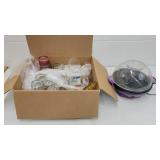 Assorted glassware and stir fryer