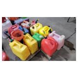 Pallet of fuel cans