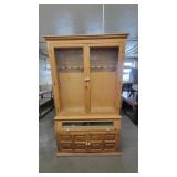 Oak gun cabinet