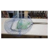 (2) fishing poles nets
