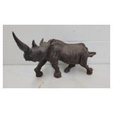 Ironwood rhinoceros carving