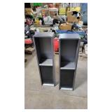 (2) glass door cabinets