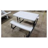 Lifetime poly fold-up picnic table 45"