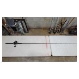 Creekside downrigger pole with okuma classic reel