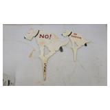 Cast iron dog signs