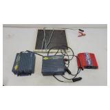 (3) power inverters and solar panel