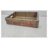 Towne Club soda crate
