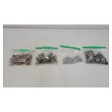 (4) bags of metal game figures