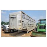 1995 Merritt aluminum pot cattle trailer