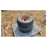 (2) implement tires on rims