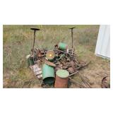 John Deere 2 row corn planter with extra cans