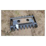 KC mini skidsteer quick attach rake