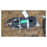 lot of assorted hydraulic hoses and fittings