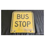 Bus stop sign