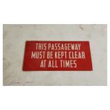 Metal sign