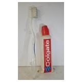Giant inflatable Colgate toothpaste and brush