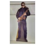 Bill Clinton with saxophone cardboard standee