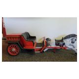 Horse-drawn fire engine from coin operated ride