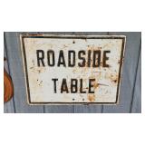 Roadside Table sign