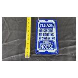 Porcelain sign
