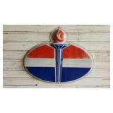 Amoco Torch embossed plastic sign