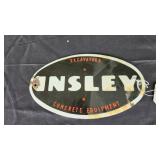 Insley Excavators porcelain sign 12 inch