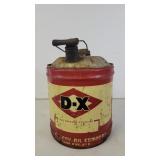 D-X 5 gallon oil can