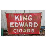 King Edward Cigars porcelain sign 70x47