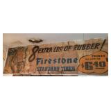 Firestone cardboard banner 10 ft.