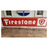 Firestone molded plastic sign 12 ft x 30 in